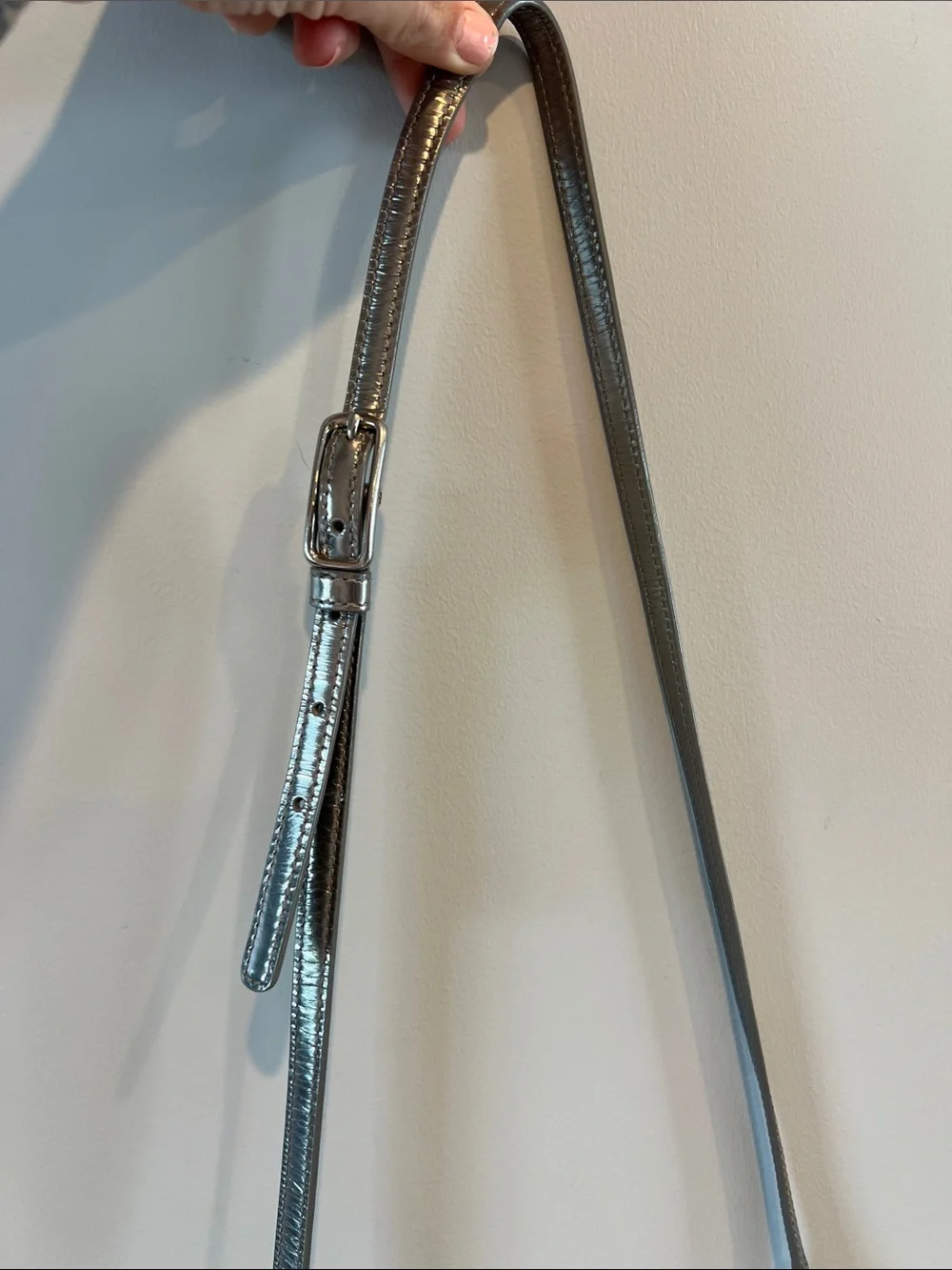 Vintage COACH Crossbody Bag in Light Silver and Chalk Signature Canvas Y2K